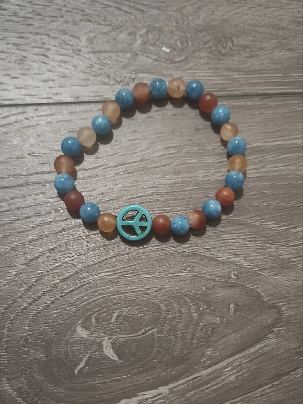 Handcrafted Mystic Balance Blue Quartz & Carnelian Bracelet